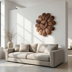 Handcrafted Wooden Wall Clock For Modern Living Room Decor