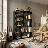 Mid Century Handcrafted Bookcase Storage Organizer For Living Room