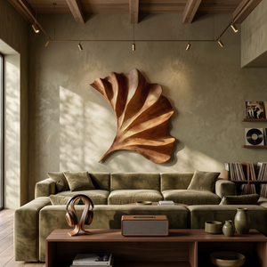 Modern Ginkgo Leaf Wall Art For Interior Decor