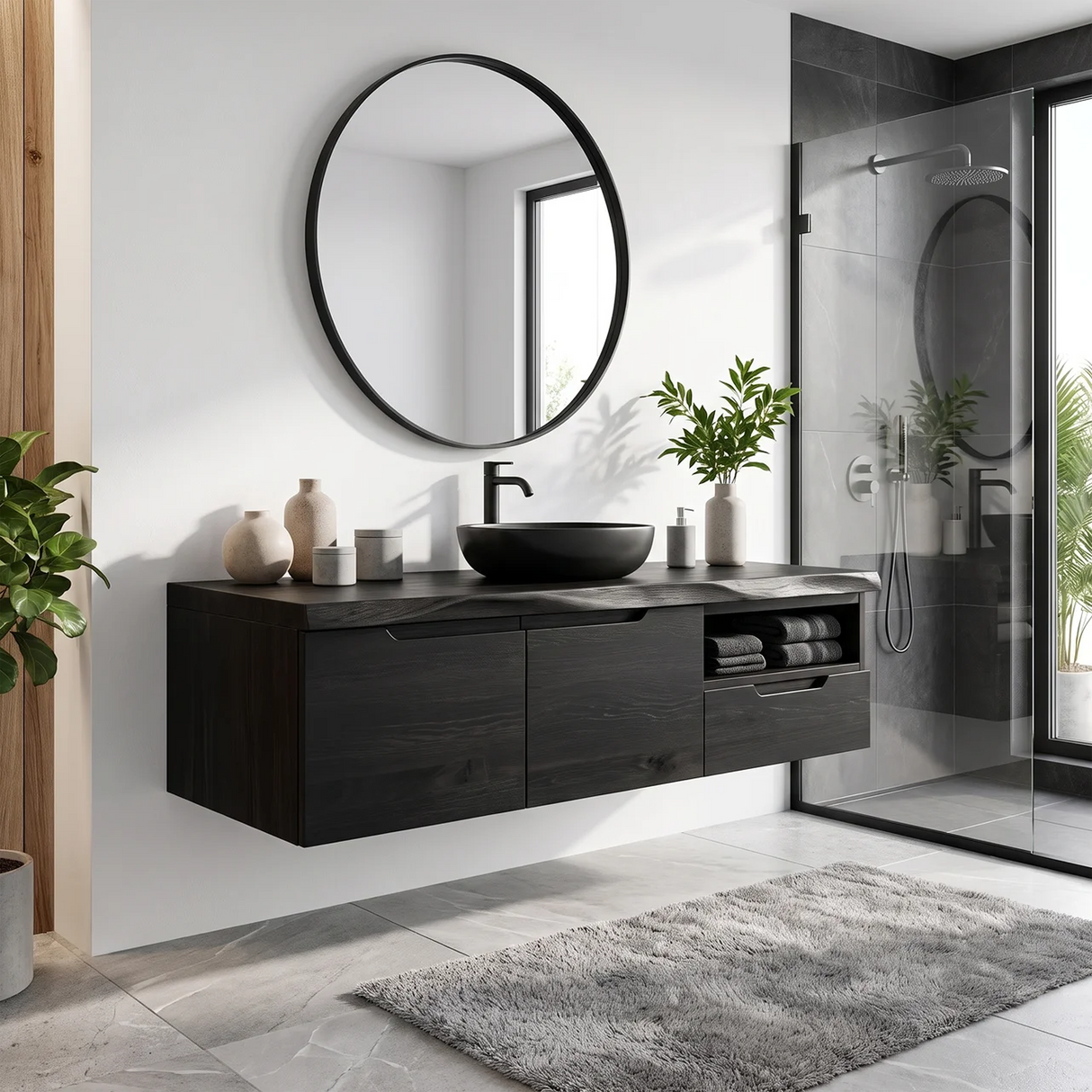 Luxury Wood Bathroom Vanity Coastal Beach House