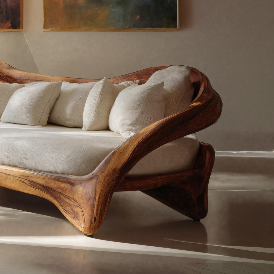 Organic Curved Sofa For Living Room Decor