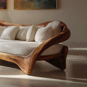 Organic Curved Sofa For Living Room Decor