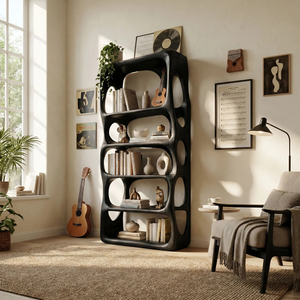 Farmhouse Handcrafted Bookcase Storage Organizer For Living Room