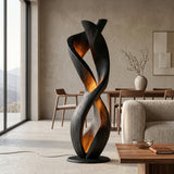 Luxury Twisted Floor Lamp With Sculptural Form For Living Room