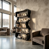 Organic Wooden Bookshelf For Home Storage Display
