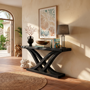 Organic Branch Base Console Table Contemporary Entryway