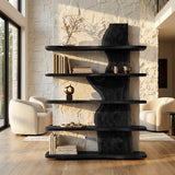 Handcrafted Natural Wood Standing Shelf For Home Storage
