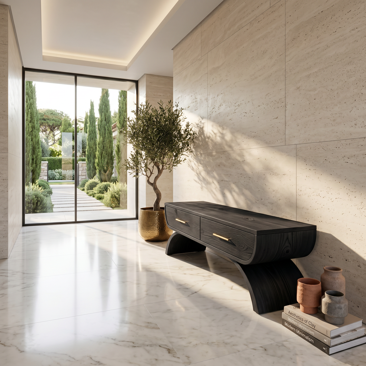 Contemporary Storage Bench With Drawer For Mudroom Interior Area