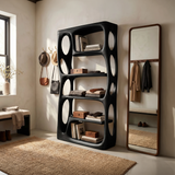 Contemporary Artistic Bookshelf Storage Organizer For Living Room