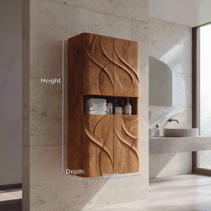 Contemporary Bathroom Cabinet With Door Waves For Bathroom