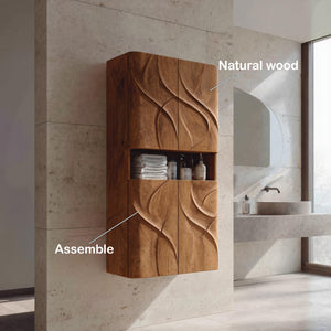 Contemporary Bathroom Cabinet With Door Waves For Bathroom