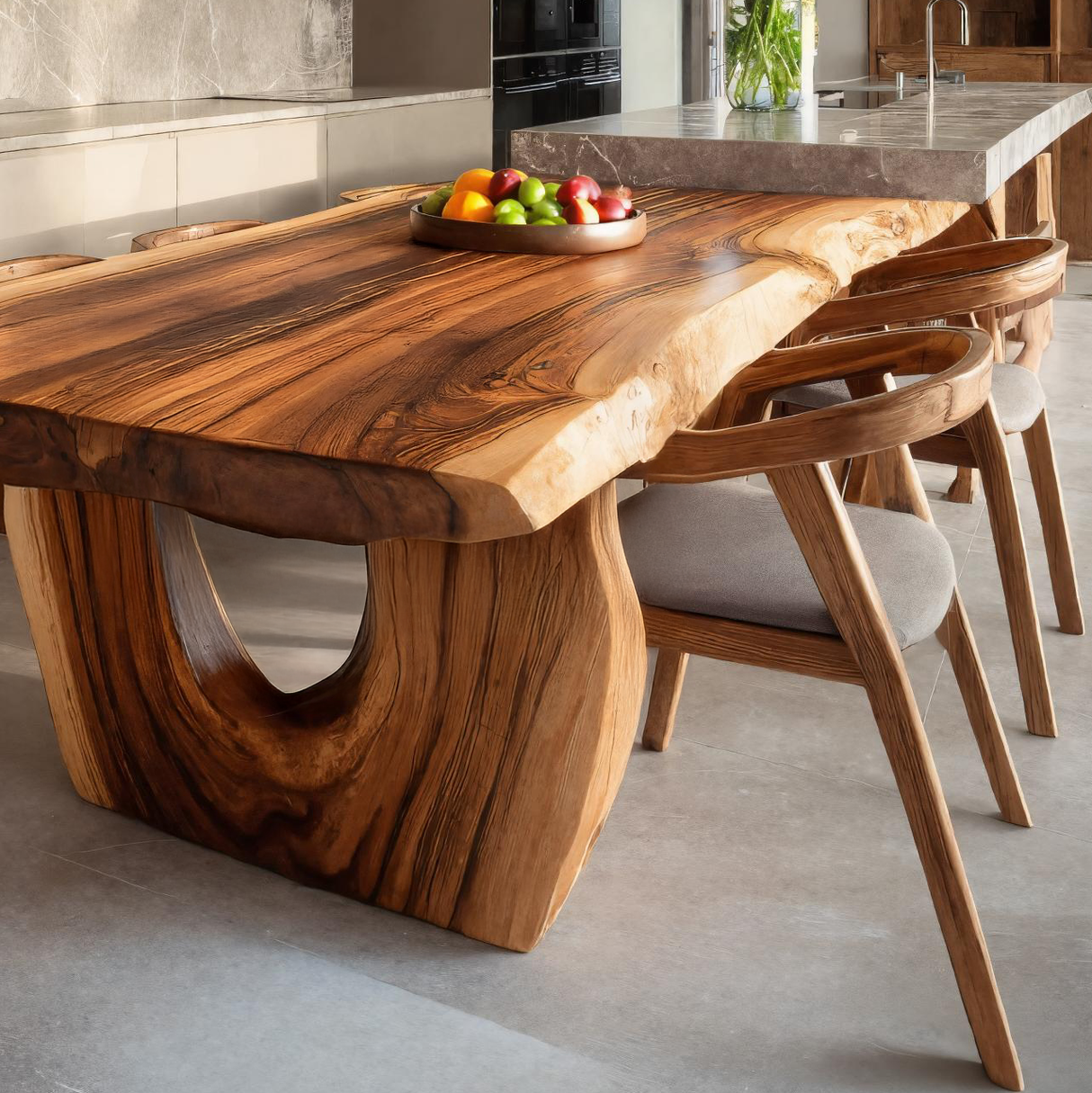 Modern Dining Table With Unique Base For Kitchen