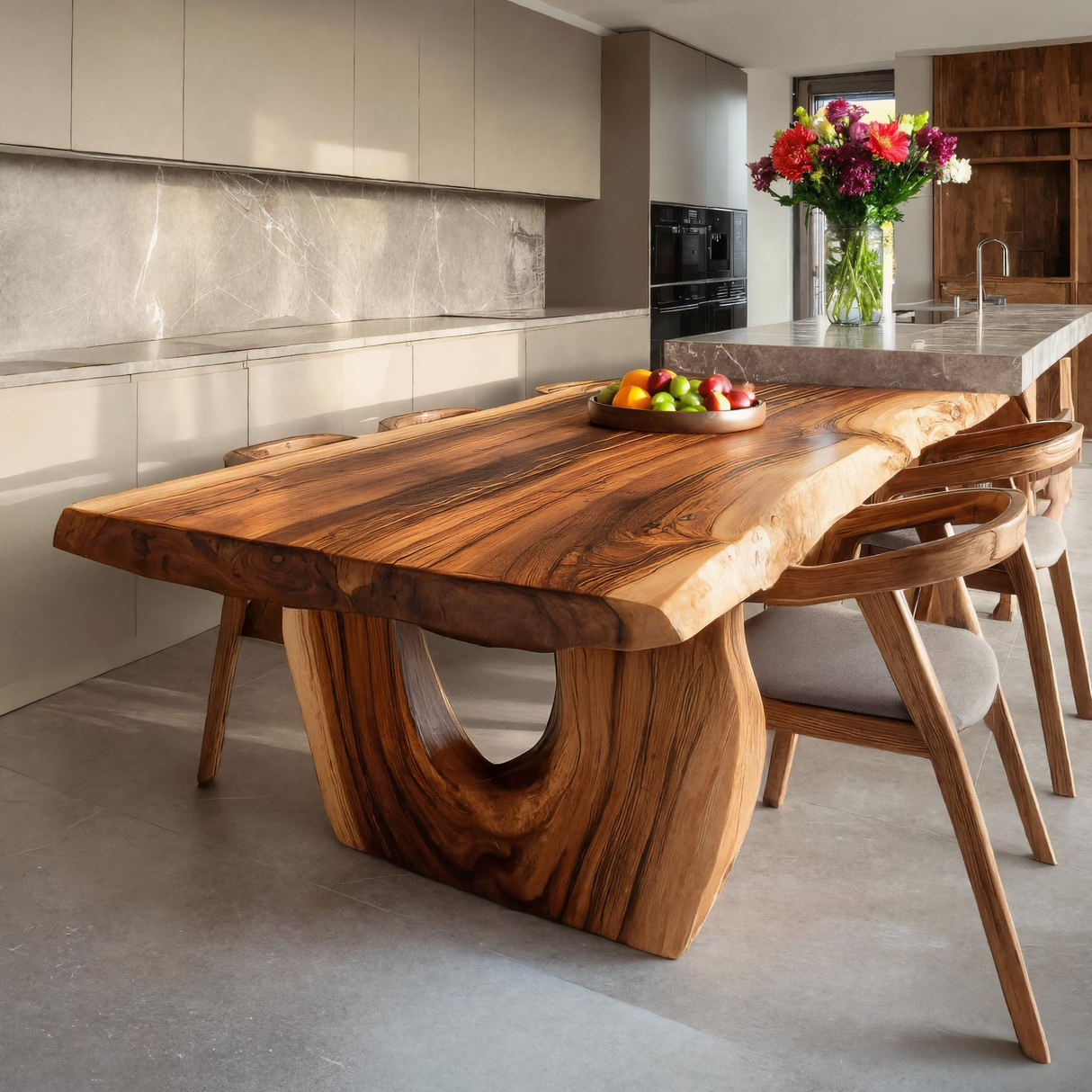 Modern Dining Table With Unique Base For Kitchen