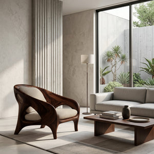 Organic Sculptural Armchair For Living Room