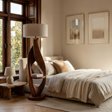 Organic Style Floor Lamp Natural Wood For Living Decor