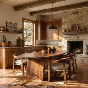 Luxury Organic Dining Table With Sculptural Form For Dining Room