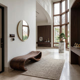 Modern Statement Bench With Soft Curved Lines For Entryway