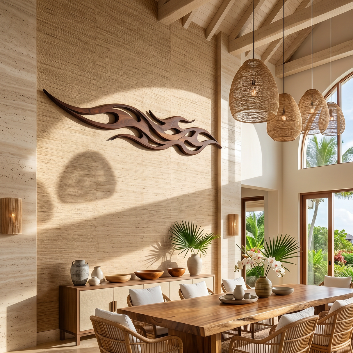 Contemporary Sculptural Wall Panel For Media Lounge Space