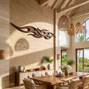 Contemporary Sculptural Wall Panel For Media Lounge Space