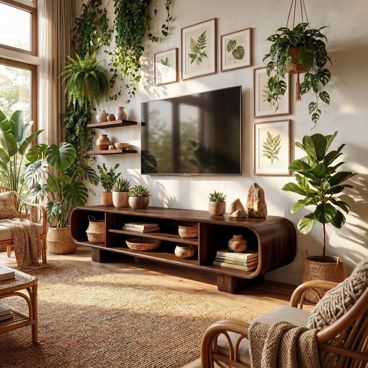 Modern Linear TV Console For Entertainment Area