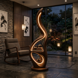 Contemporary Ring Lamp With Table For Lounge