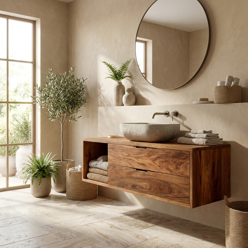 Contemporary Wooden Bathroom Vanity For Bathroom