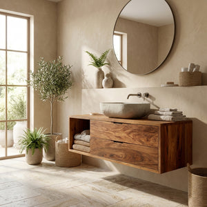 Contemporary Wooden Bathroom Vanity For Bathroom