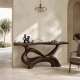 Contemporary Sculptural Base Console Table Modern Hallway