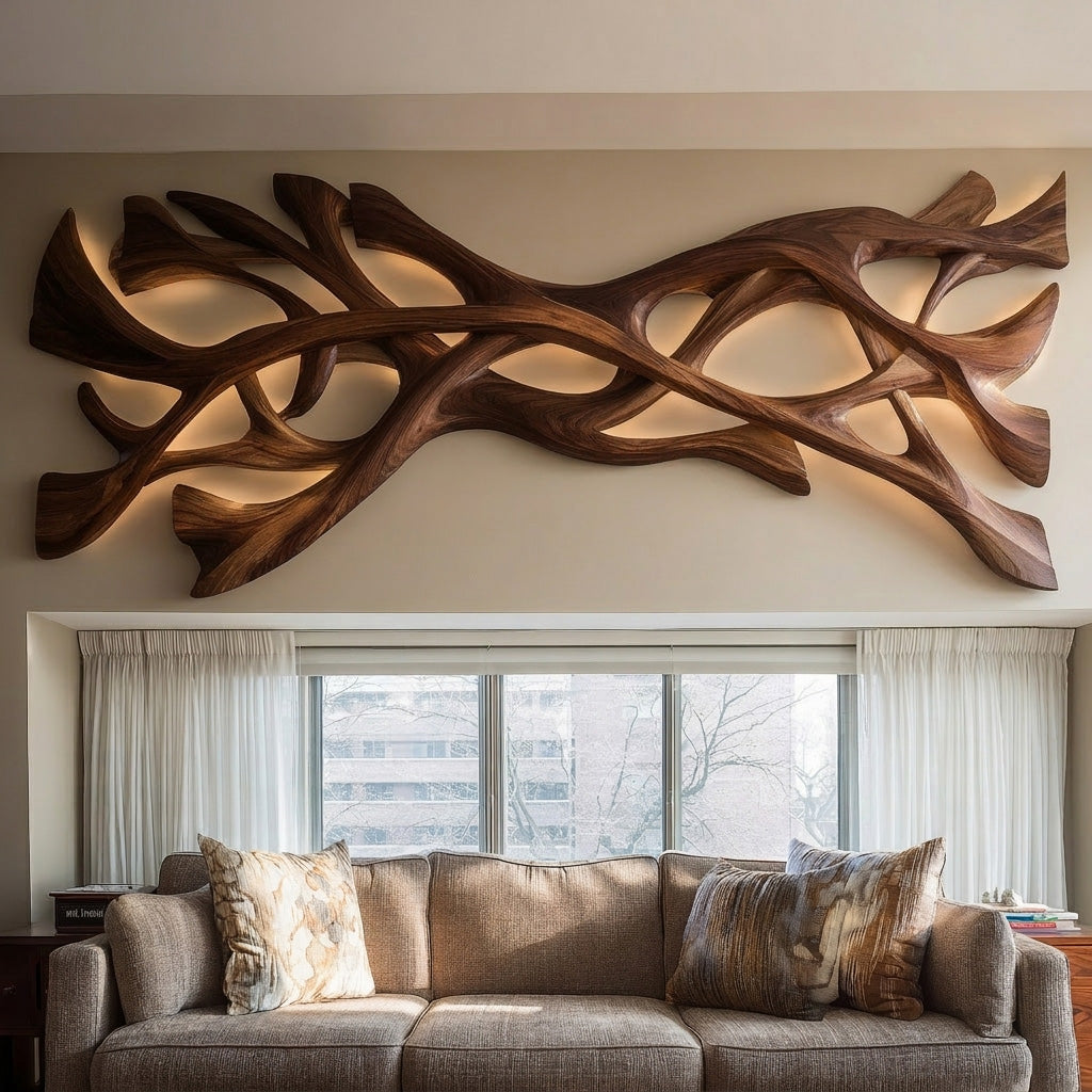 Organic Wood Wall Art For Contemporary Home Accent