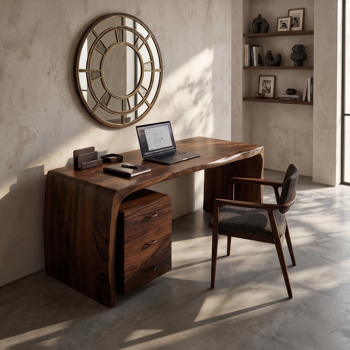 Luxury Executive Desk With Drawer Pedestal For Open Office