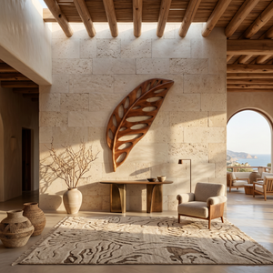 Resort Style Leaf Wall Shelf For Lounge Space