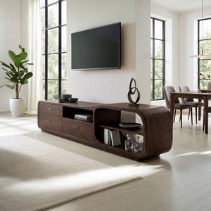 Curved Organic TV Stand Designer Residence