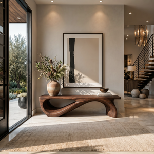 Architectural Bench Sculpted For Modern Hallway Decor