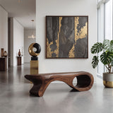 Artistic Sculptural Organic Bench For Entryway Decor