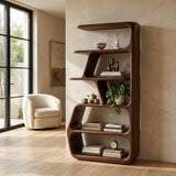 Rustic Wooden Standing Shelf For Apartment Storage