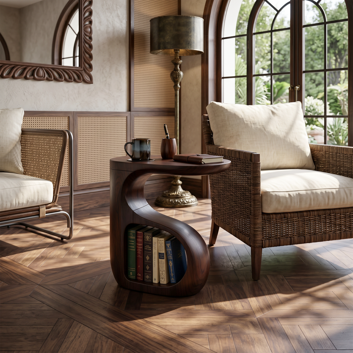 Modern Organic End Table For Open Living Space