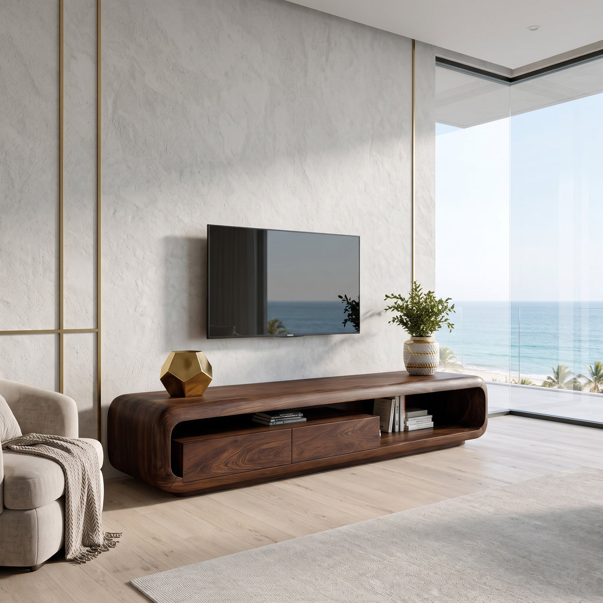 Quiet Luxury Minimalist TV Console For Living Room