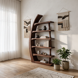 Modern Bookshelf Open Display Storage For Contemporary Living Room
