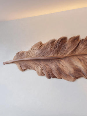 Handcrafted Feather Wall Sculpture For Living Room Decor