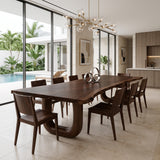 Organic Dining Table With Shape Carved Base For Kitchen