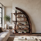 Modern Asymmetrical Tree Bookshelf Open For Contemporary Interior