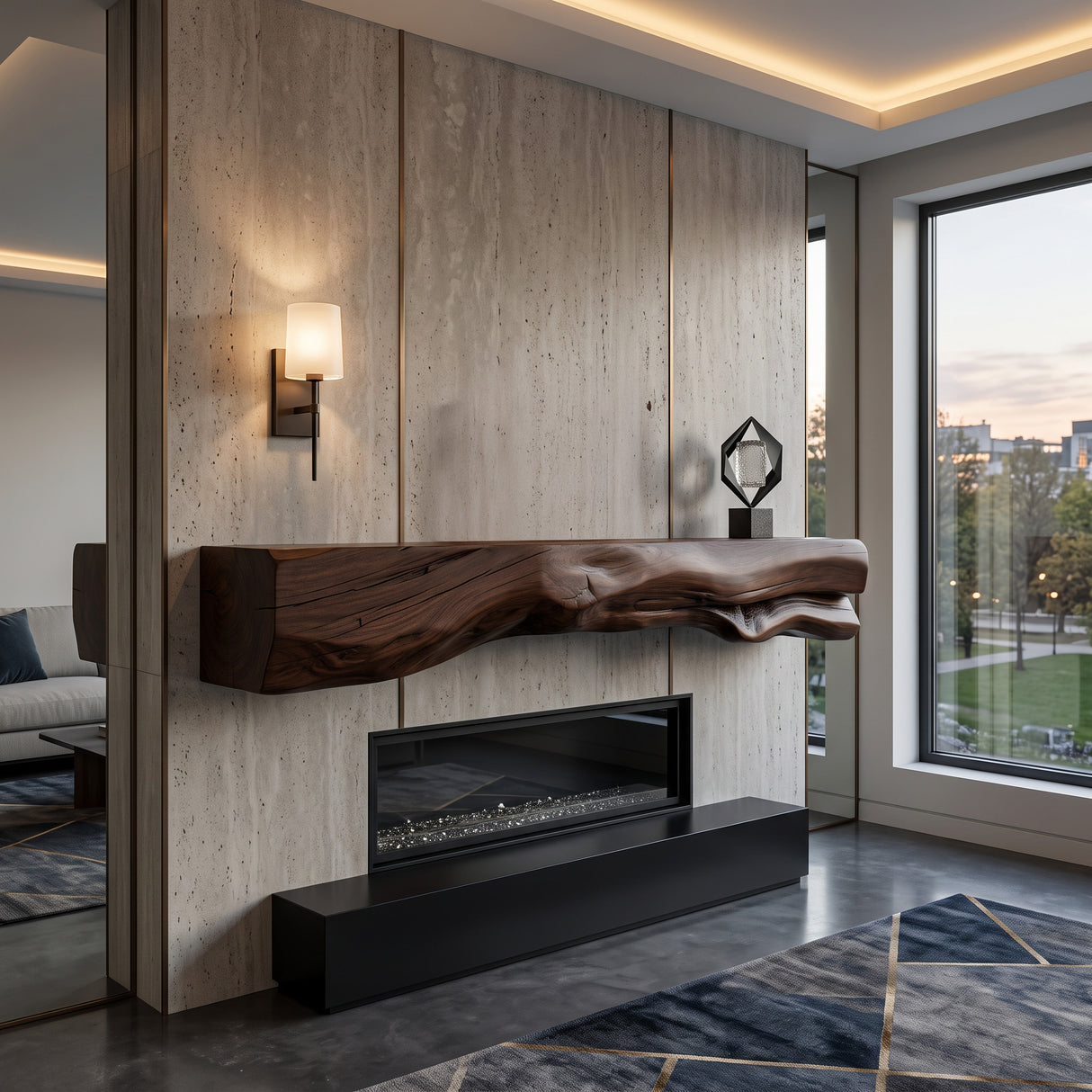 Natural Mantel Shelf For Fireplace Or Entryway