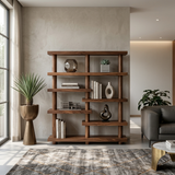 Modern Bookcase Organic Display Shelf For Living Room
