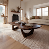 Rustic Solid Wood Coffee Table For Living Room Decor Ideas