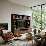 Modern TV Wall Unit With LED Shelves For Living Room