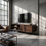 Luxury Walnut TV Cabinet For Elegant Master Suite