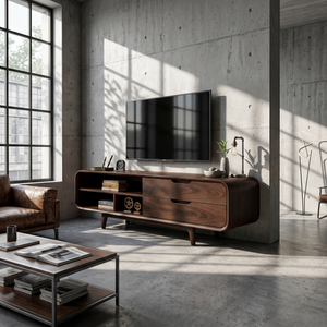 Luxury Walnut TV Cabinet For Elegant Master Suite