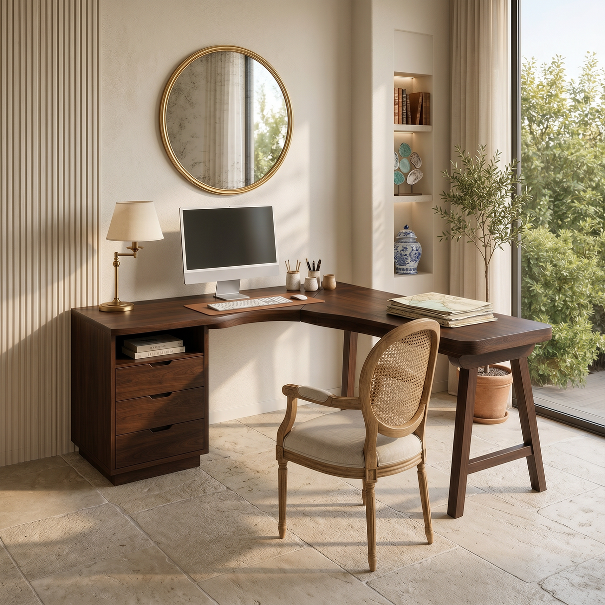 Organic Executive Desk Bedroom Workspace