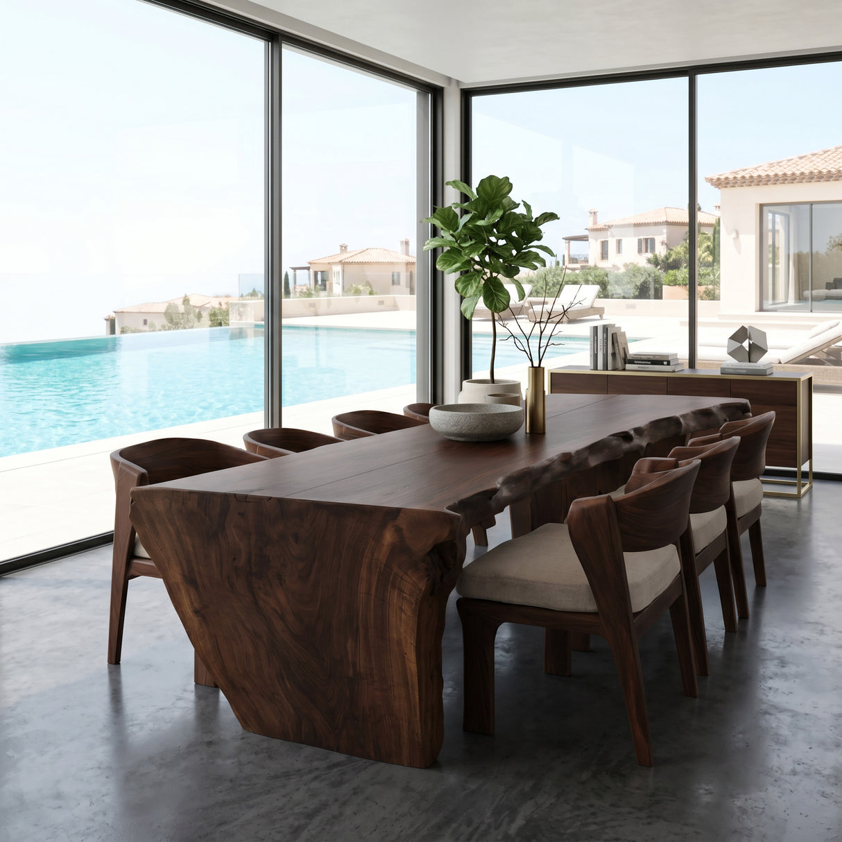 Organic Wabi Sabi Dining Table For Dining Room
