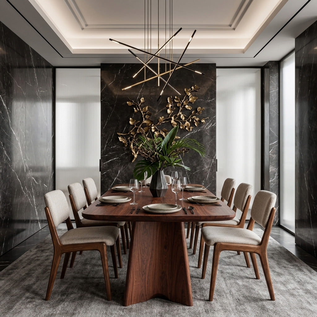 Modern Sculptural Dining Table For Dining Room
